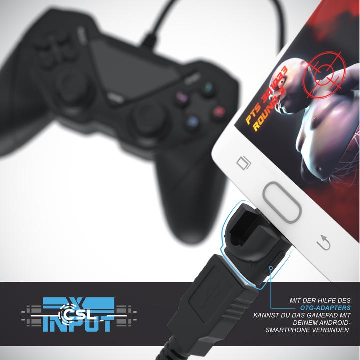 Actual product image CSL Gamepad, USB Controller for Android, PC / PS3 / Direct-Input / X-Input (Android, PS3, PC)