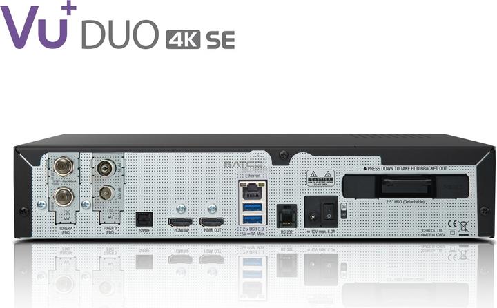 Immagine prodotto Vu+ Duo 4K SE (4 GB, DVB-C/S2, Doppio DVB-C, Albero CI)