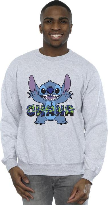 Produktbild Disney Lilo And Stitch Ohana Blue Glitch Sweatshirt (L)