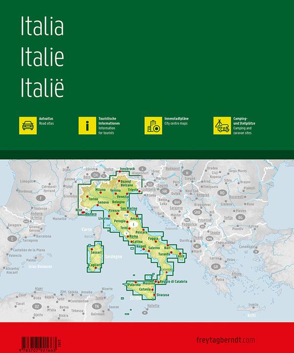 Image du produit Italie, grand atlas automobile 1:150.000, frey