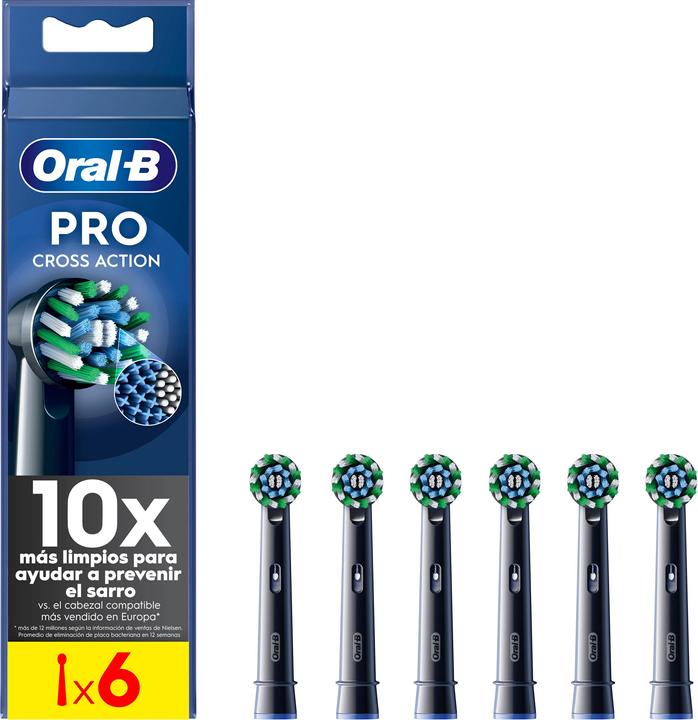 Actual product image Oral-B Attachment brushes black ProCrossAction CleanMaximizer6pcs. (6 x)