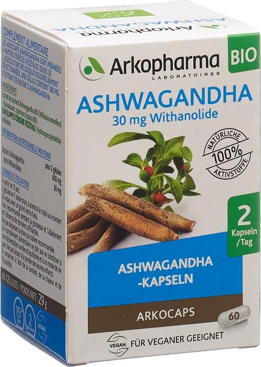 Arkopharma Arkocaps Bio Ashwagandha Kapseln (60 Stück, Kapseln, 68 g)