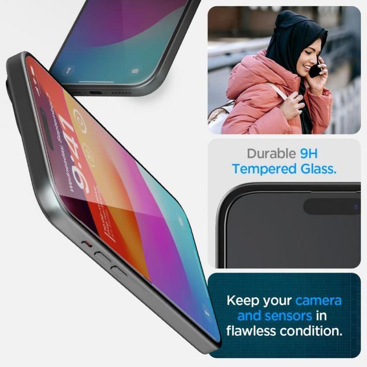 Produktbild Spigen GEHÄRTETES GLAS GLAS.TR „EZ FIT“ FC 2ER-PACK IPHONE 15 PLUS SCHWARZ (2 Stück, Apple iPhone 15 Plus)