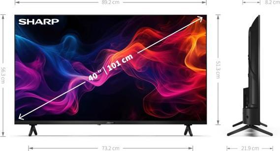 Produktbild Sharp 40GF2265E 40" FHD Google TV schwarz (40", LED, Full HD)
