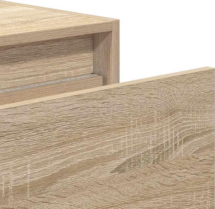 Actual product image VidaXL Wall-mounted bedside cabinet with LED lights Sonoma oak wardrobe Bedside cabinet