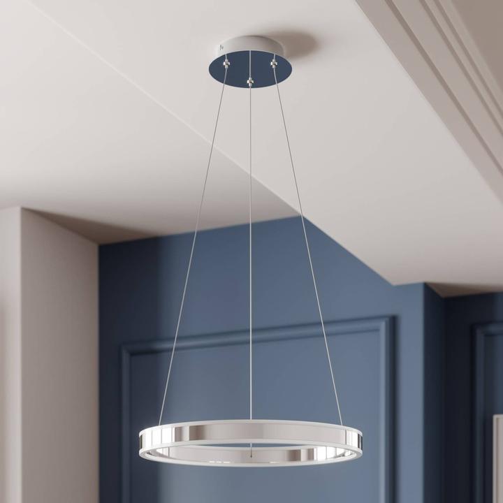 Produktbild Lucande Lyani Pendelleuchte Ø50 Chrome/White (1800 lm)