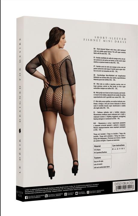 Image du produit Le Désir Duo Net Sleeved Mini Dress - OSX (Taille unique)