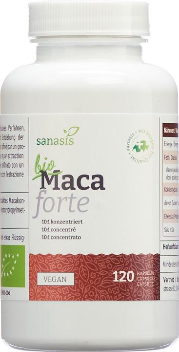Image du produit Sanasis Bio Maca forte (120 pièce(s), Capsules, 72 g)