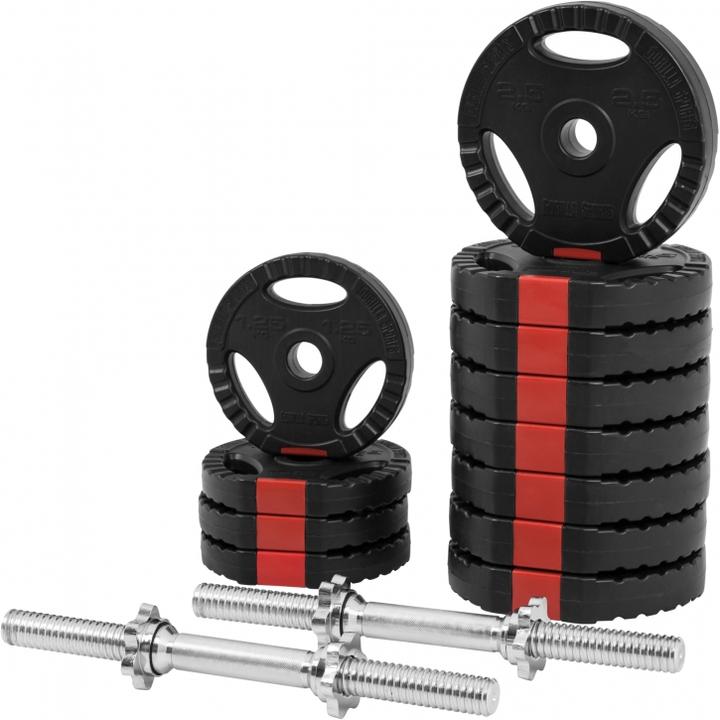 Produktbild Gorilla Sports Hantelset (8 x 2.5 kg, 4 x 1.25 kg)