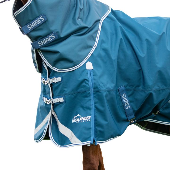 Produktbild Shires Highlander Original Pferdedecke mit Nackenschutz (160 cm)