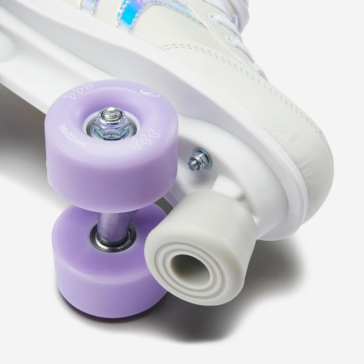 Actual product image Oxelo Roller skates - Quad 100 purple (36)