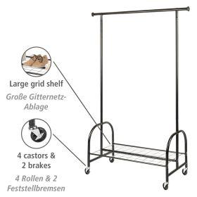 Produktbild Wenko Teleskop-Garderobe Profi 50696100 schwarz Metall 121,0 x 185,0 cm