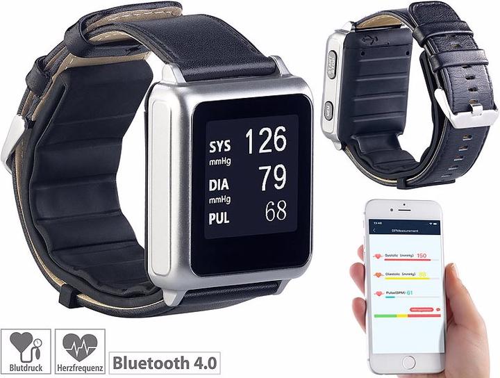 Actual product image Newgen medicals Blood Pressure Wrist Watch with Pump, E-Ink Display, Bluetooth & App