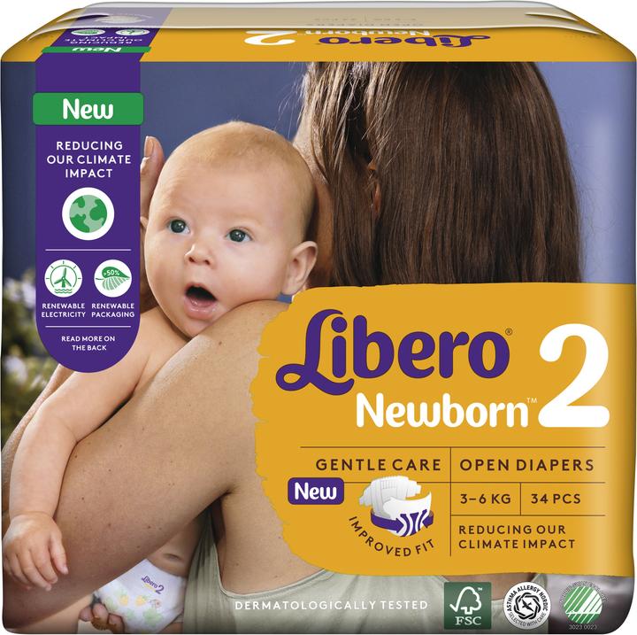 Produktbild Libero Newborn 2 (Gr. 2, Tragepack, 34 Stück)