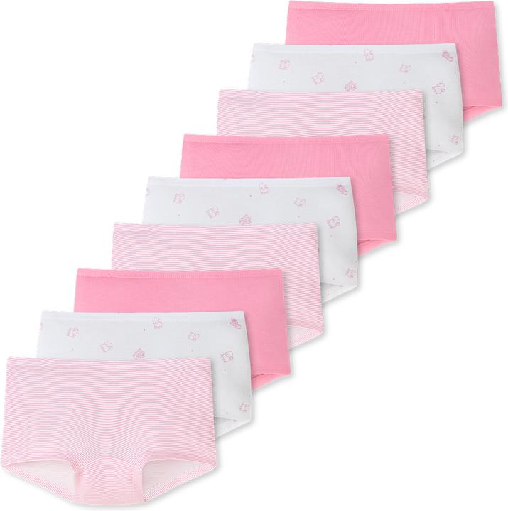 Actual product image Schiesser 9 Pack Kids Girls 95/5 Organic Cotton Shorts (128, pack of 9)