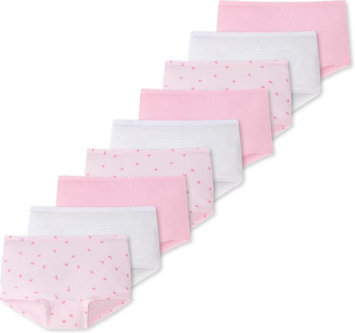 Actual product image Schiesser 9 Pack Kids Girls 95/5 Organic Cotton Shorts (140, pack of 9)