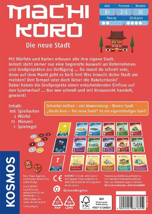 Energie-Label Kosmos Machi Koro - Die neue Stadt (Deutsch)