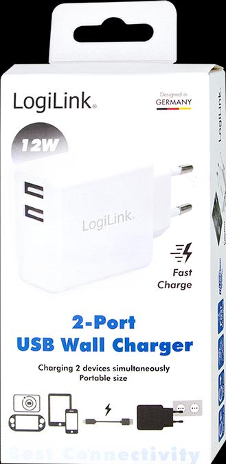 Produktbild LogiLink USB Steckdosenadapter (12 W)