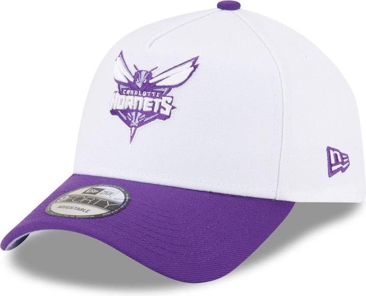 New Era 9Forty A-Frame Snapback Cap - Charlotte Hornets Weiss