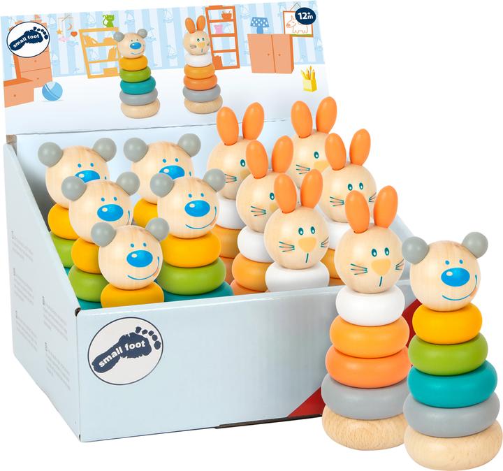 Actual product image small foot Display stacking tower pastel