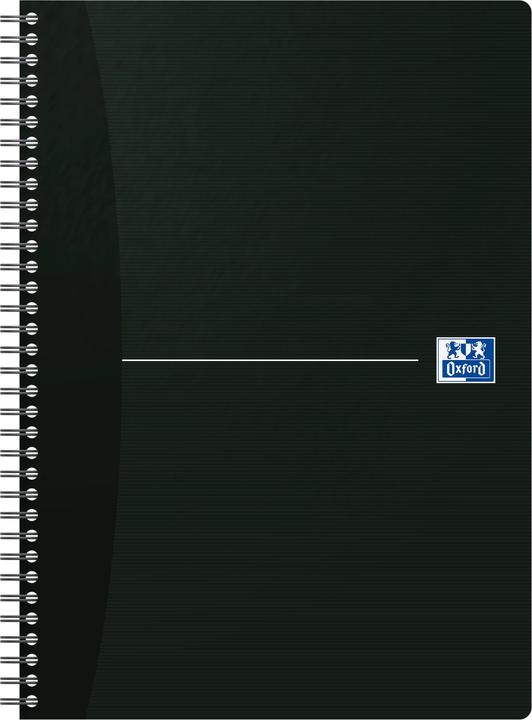 Actual product image Oxford Essentials A4 Soft Card Twin-wire Notebook 5mm Squares 180 Pages Black SCRIBZEE® Compatible (A4, Checked)