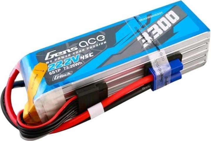 Produktbild Gens Ace G-Tech 3300mAh 22.2V 45C 6S1P Lipo Battery Pack with EC5 Plug (22.20 V, 3300 mAh)