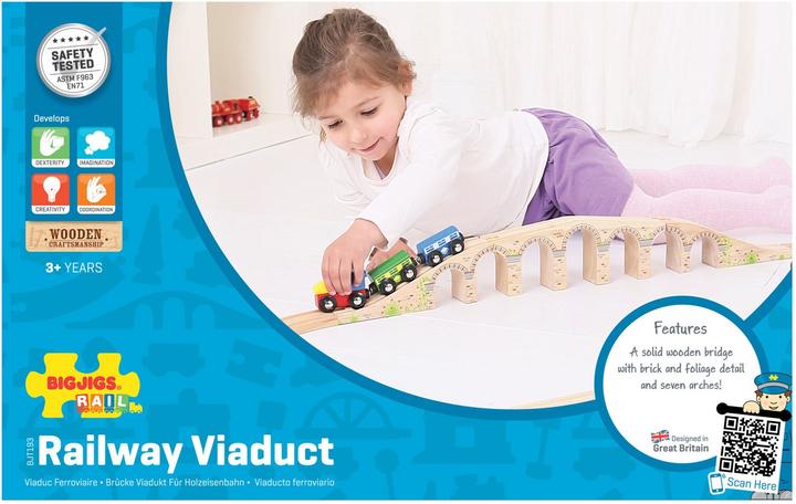 Actual product image Bigjigs Wooden railroad viaduct