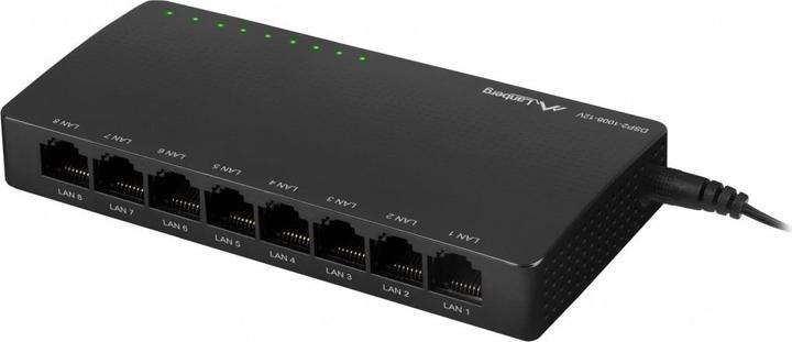 Produktbild Lanberg DSP2-1008-12V Netzwerk-Switch Unmanaged Gigabit Ethernet (10/100/1000) (8 Ports)