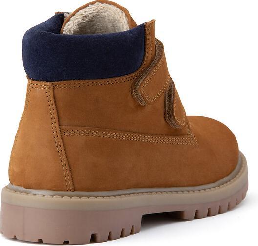 Actual product image La Redoute Collections Lined leather boots with velcro fastening (38)