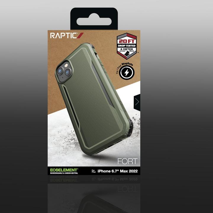 Actual product image X-Doria Raptic Fort Case for iPhone 14 Plus with Green MagSafe Armored Cover (Apple iPhone 14 Plus)