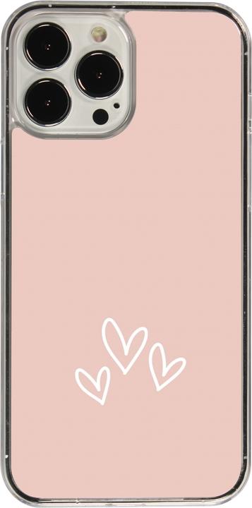 Actual product image PhoneLook Cover transparent Valentine 2023 three minimalist hearts (Apple iPhone 13 Pro Max)