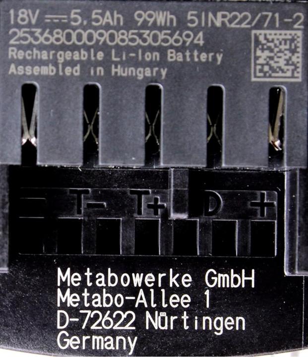 Image du produit Metabo Batterie d'outils 625368000 18 V 5 (18 V)