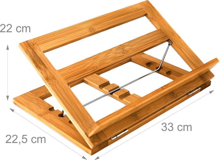 Immagine prodotto Relaxdays Stand per libri di cucina (33 x 22,5 x 22 cm)