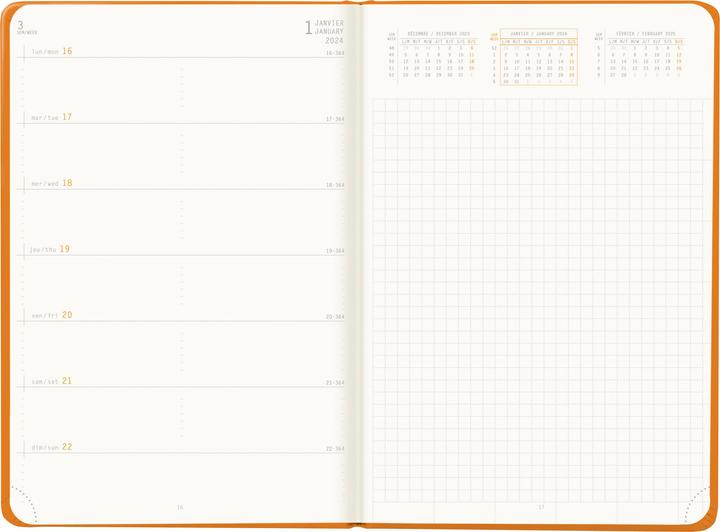 Actual product image Rhodia Webplanner (14.5 x 21.5 cm, English, French)