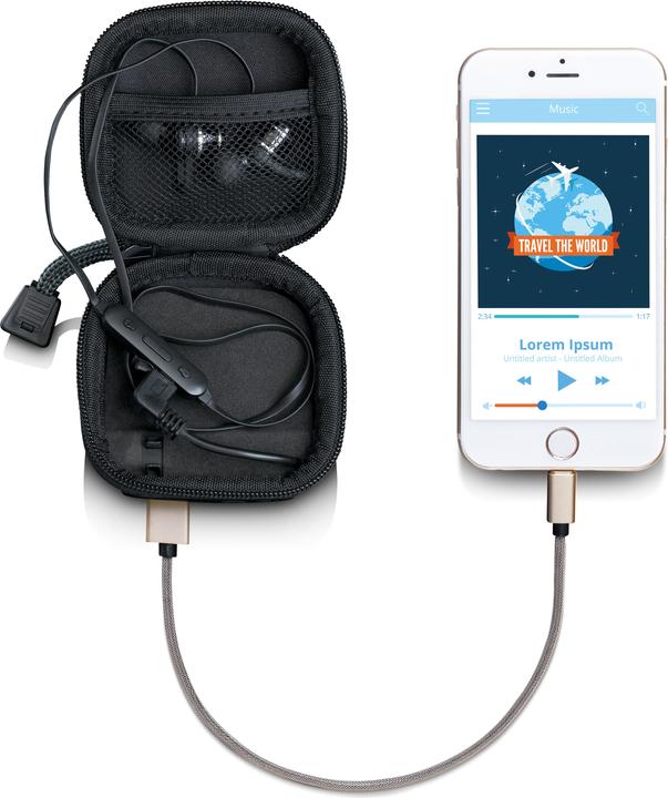 Produktbild Lenco Tragetasche m.Powerbank (Kopfhörer Tasche)