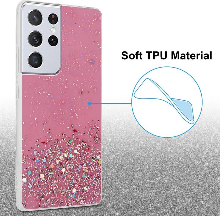 Image du produit Cadorabo Couverture TPU paillettes scintillantes (Samsung Galaxy S21 Ultra)