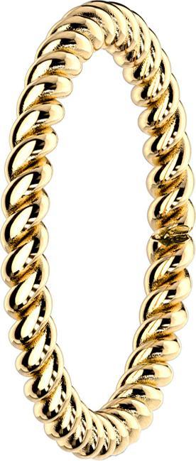 Produktbild Star Piercing Ring vergoldet geflochten (ohne Messing, Chirurgenstahl 316L)
