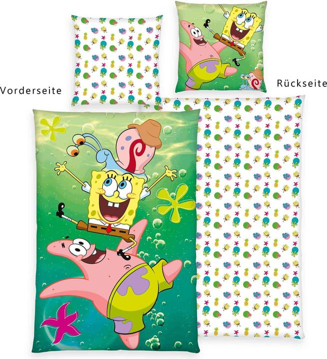 Immagine prodotto Herding Biancheria da letto Spongebob Squarepants 135 x 200 cm / 80 x 80 cm