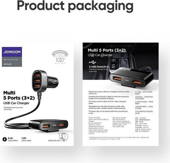 Image du produit Joyroom Multiple Car Charger