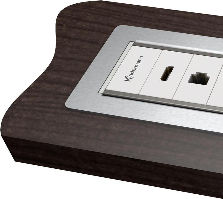 Actual product image CablePort frame 4-way - anodised aluminium