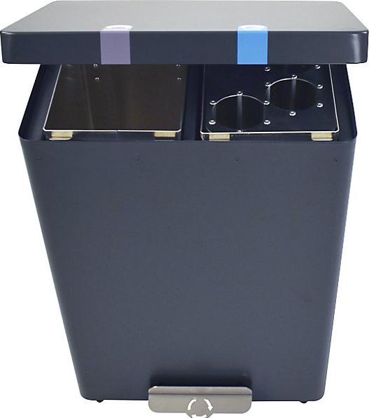Immagine prodotto ReinigungsBerater Sistema di separazione dei rifiuti RecycloKick 3 Separatore di rifiuti 2 x 34 L in grafite con due (68 l)