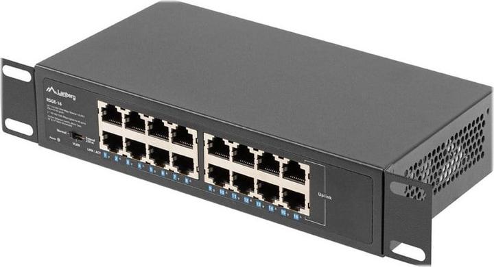 Produktbild Lanberg RSGE-16 Netzwerk-Switch Unmanaged Gigabit Ethernet (10/100/1000) 1U (16 Ports)