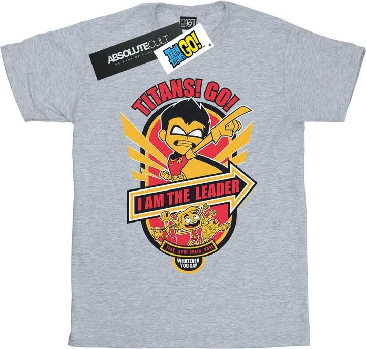 Actual product image Boys Teen Titans Go I Am The Leader T-Shirt (140, 146)
