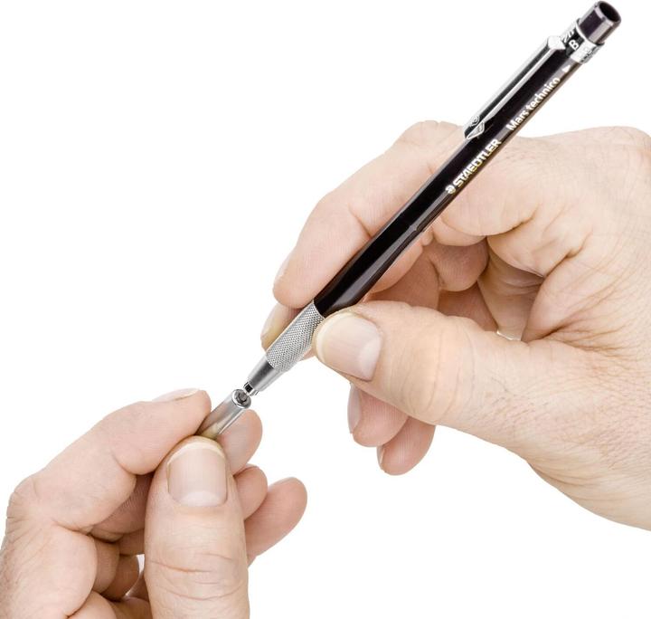 Image du produit Staedtler Stylo à mines tombantes Mars technico 780 C noir pour mines 2 mm avec clip et poussoir (2 mm, HB, 1 x)