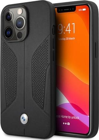Produktbild BMW Etui BMHCP13X22NBCK iPhone 13 Pro Max 6.7" czarny/black hardcase Leather Carbon (Apple iPhone 13 Pro Max)