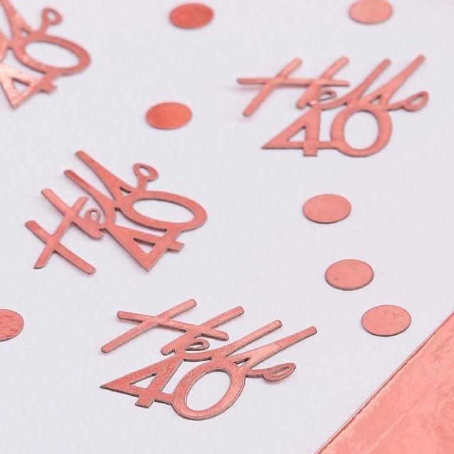 Produktbild Ginger Ray Konfetti Rose gold "Hello 40"