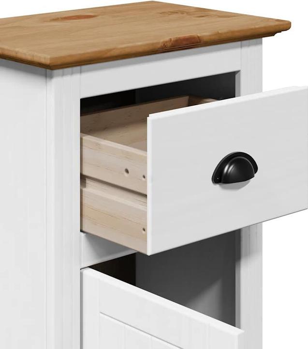 Actual product image VidaXL Bathroom cabinet BODO White and brown 44x30x90 cm