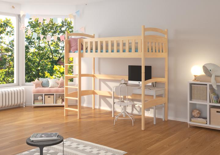 Image du produit ADRK Furniture Lit superposé Mezzanine avec matelas MIAGO 180x80 (180 x 80 cm)
