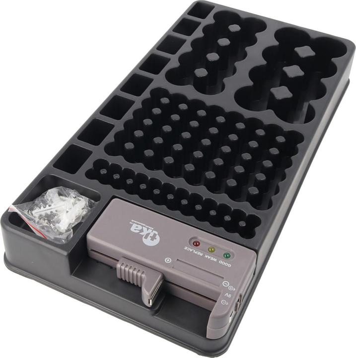 Image du produit AccuCell Organisateur de batterie 2en1, boîtier universel pour 1 à 110 batteries ou piles