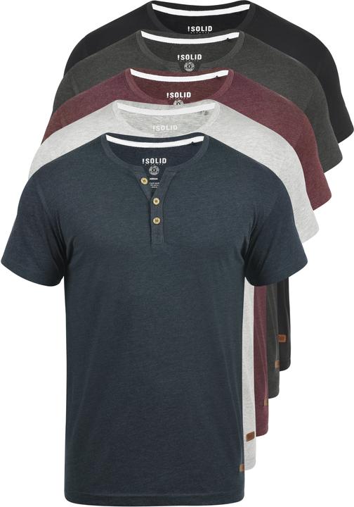 Immagine prodotto Solid Volker T-Shirt A Maniche Corte Maglietta Da Uomo Con Collo Grandad (M)